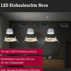 LED Einbauleuchte 3-Step-Dim - Nova Basisset starr