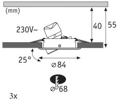 LED Einbauleuchte 3-Step-Dim - Nova GU10 Flat schwenkbar