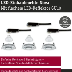 LED Einbauleuchte 3-Step-Dim - Nova GU10 Flat schwenkbar