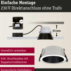 LED Einbauleuchte 3-Step-Dim - Cole 1er-Set