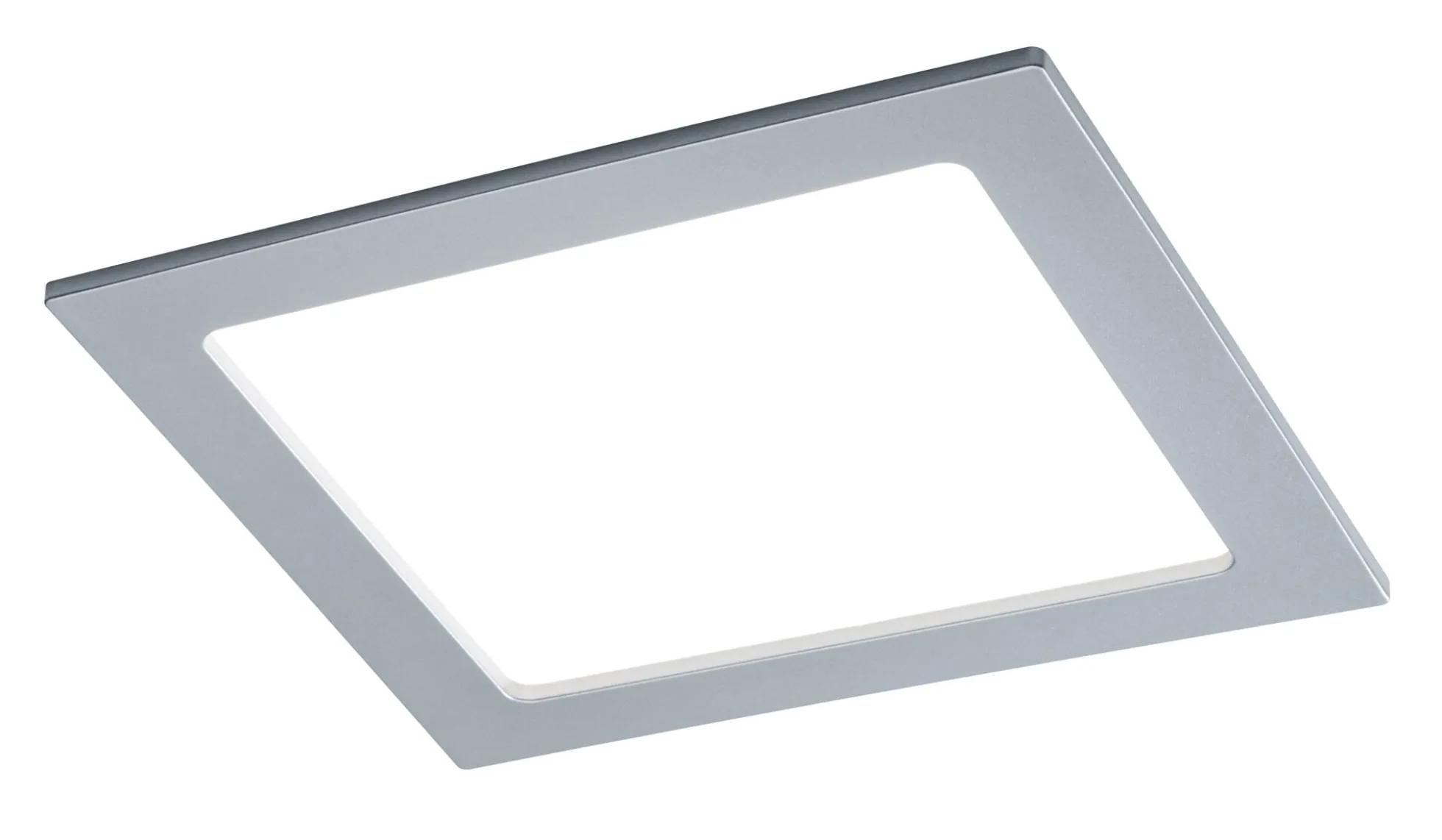 LED Einbaupanel - LED Einbaupanel IP44 eckig 220x220mm 16,5W 1450lm 4000K Chrom matt
