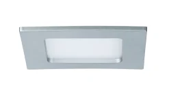 LED Einbaupanel - LED Einbaupanel IP44 eckig 115x115mm 6W 390lm 4000K Chrom matt