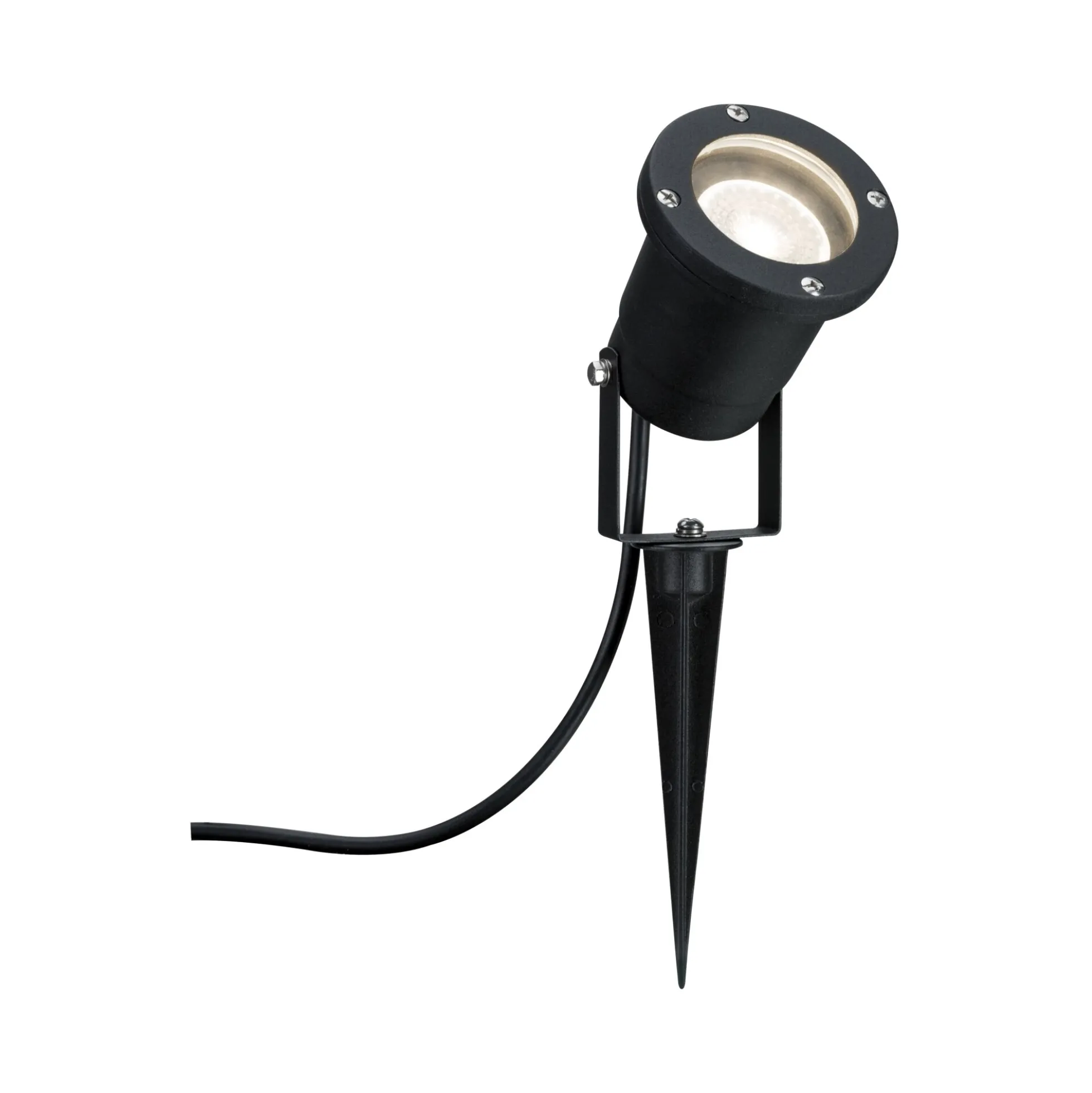 LED Gartenstrahler - LED Gartenstrahler IP65 rund 92mm 3000K 3,5W 230lm 230V 38° Schwarz Aluminium