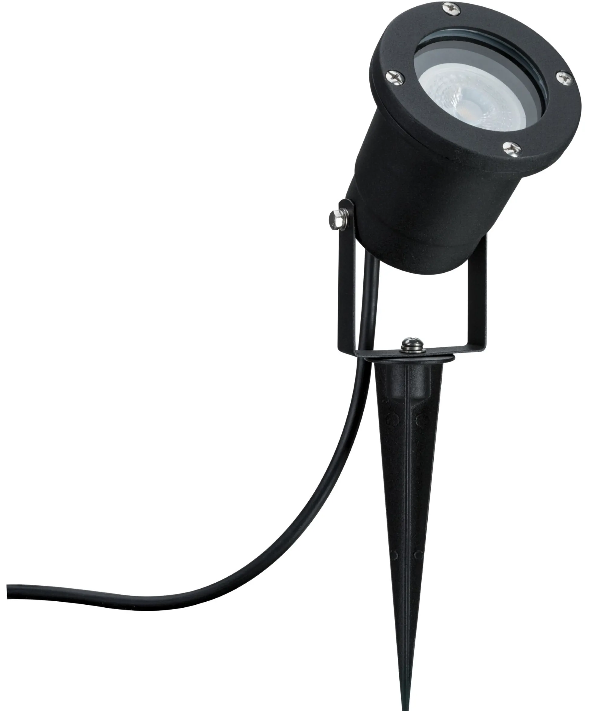 LED Gartenstrahler - LED Gartenstrahler IP65 rund 92mm 3000K 3,5W 230lm 230V 38° Schwarz Aluminium