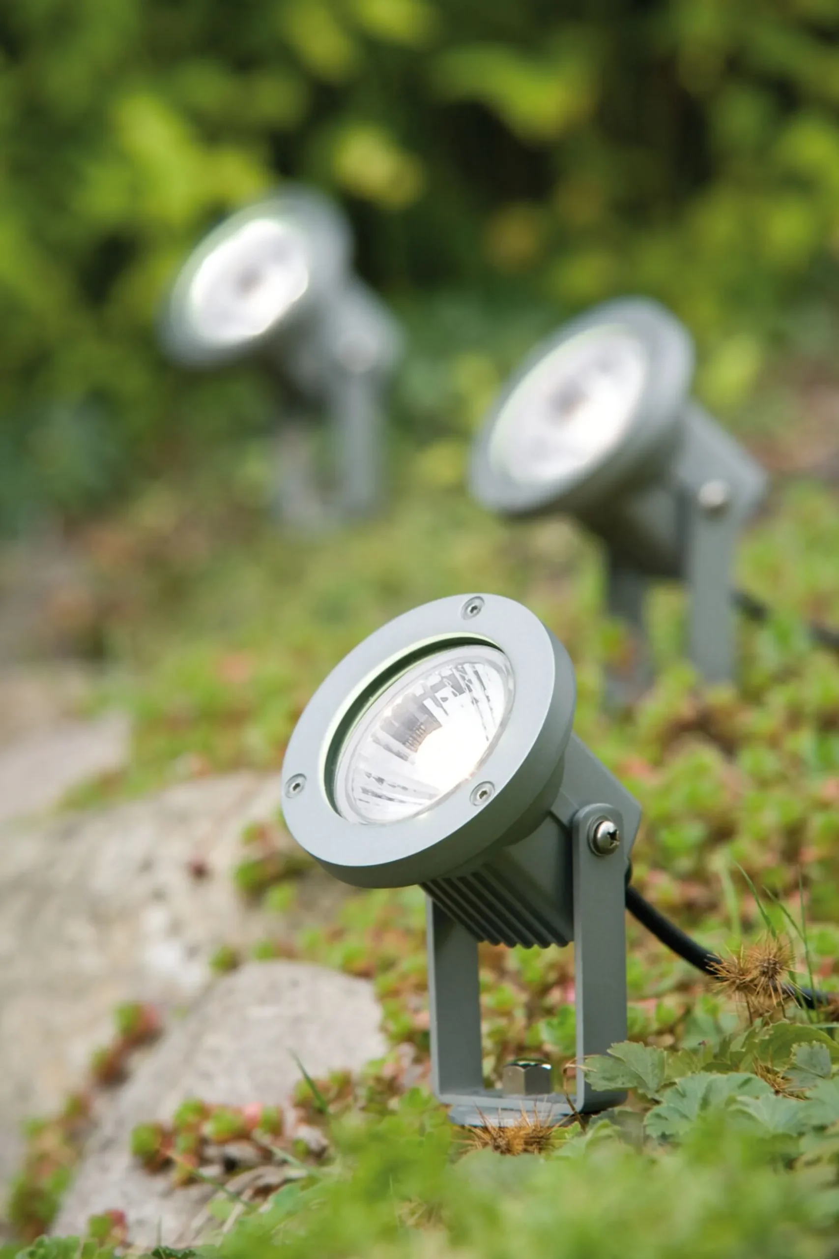 LED Gartenstrahler - LED Gartenstrahler IP65 rund 98mm max. 28W 230V Alu Aluminium