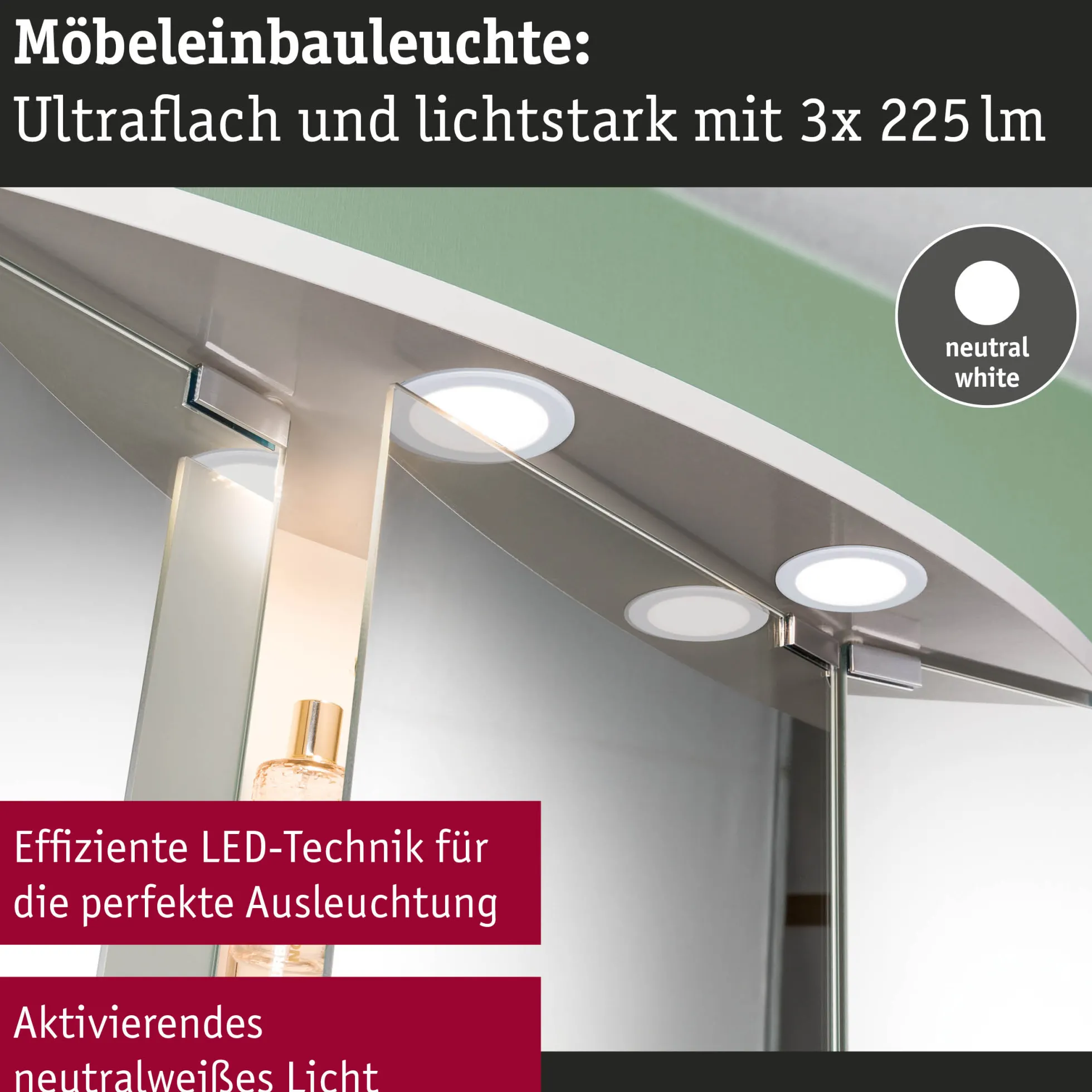 LED Möbeleinbauleuchten - 3er-Set