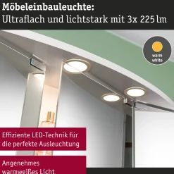 LED Möbeleinbauleuchten - 3er-Set