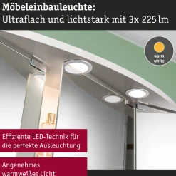 LED Möbeleinbauleuchten - 3er-Set