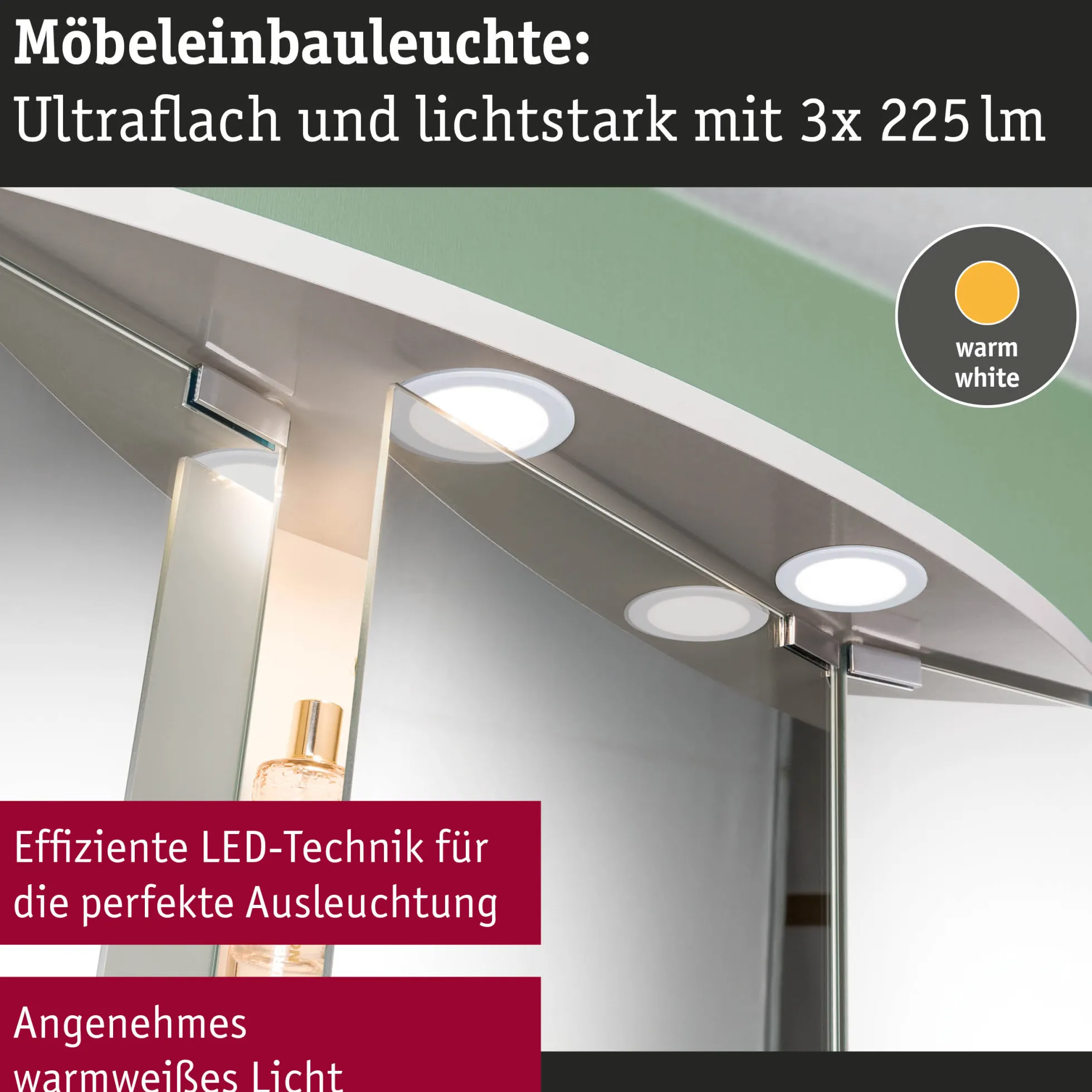 LED Möbeleinbauleuchten - 3er-Set