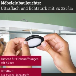LED Möbeleinbauleuchten - 3er-Set