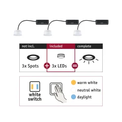 LED Modul Einbauleuchte - Choose 3er-Set White Switch