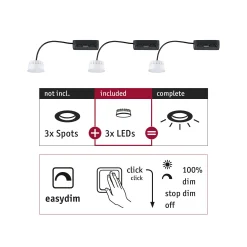 LED Modul Einbauleuchte Easy Dim - Choose 3er-Set