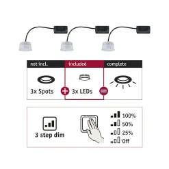 LED Modul Einbauleuchte 3-Step-Dim - Choose 3er-Set
