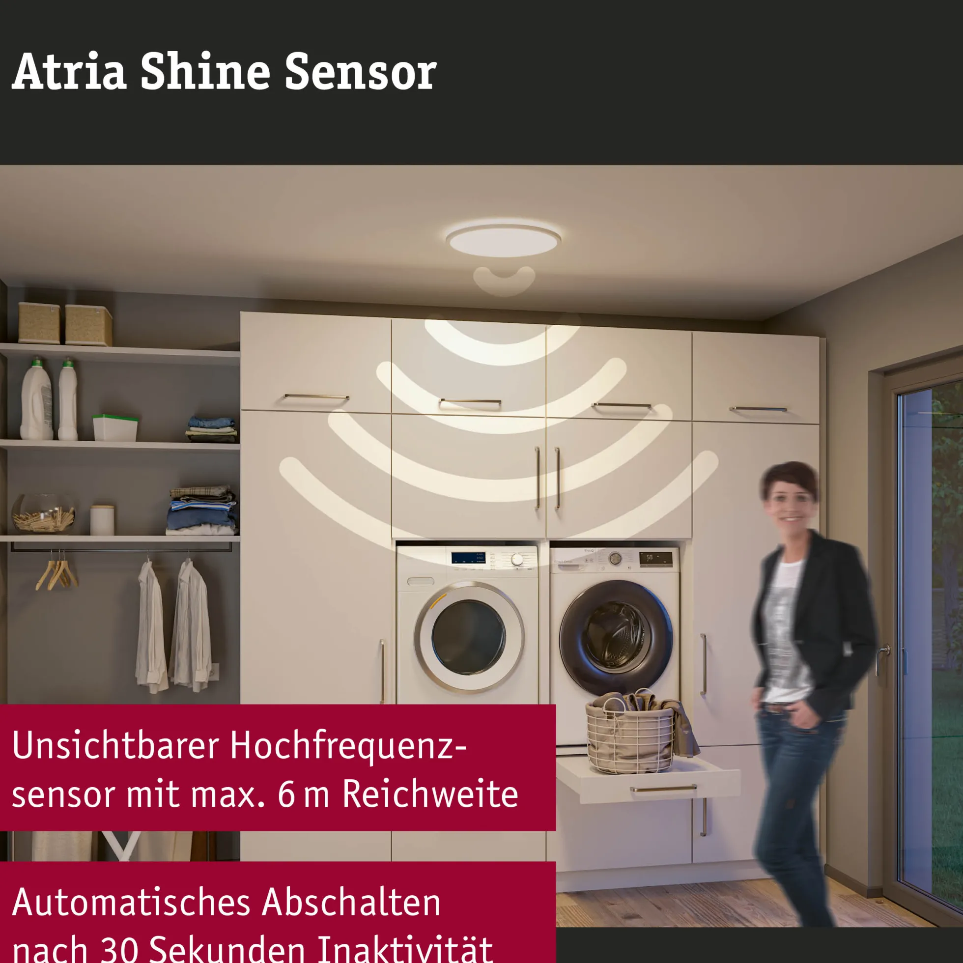 LED Panel - Atria Shine Bewegungsmelder (HF)
