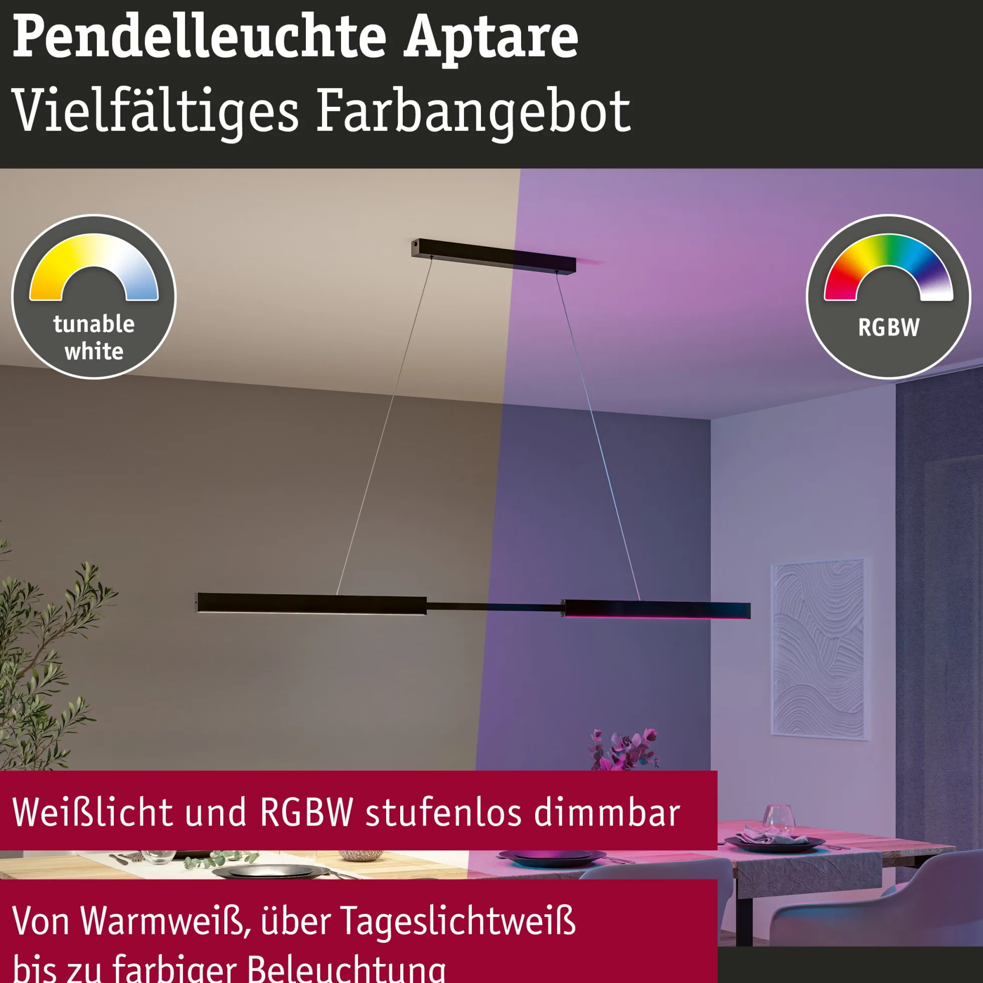 LED Pendelleuchte Smart Home Zigbee 3.0 - Aptare