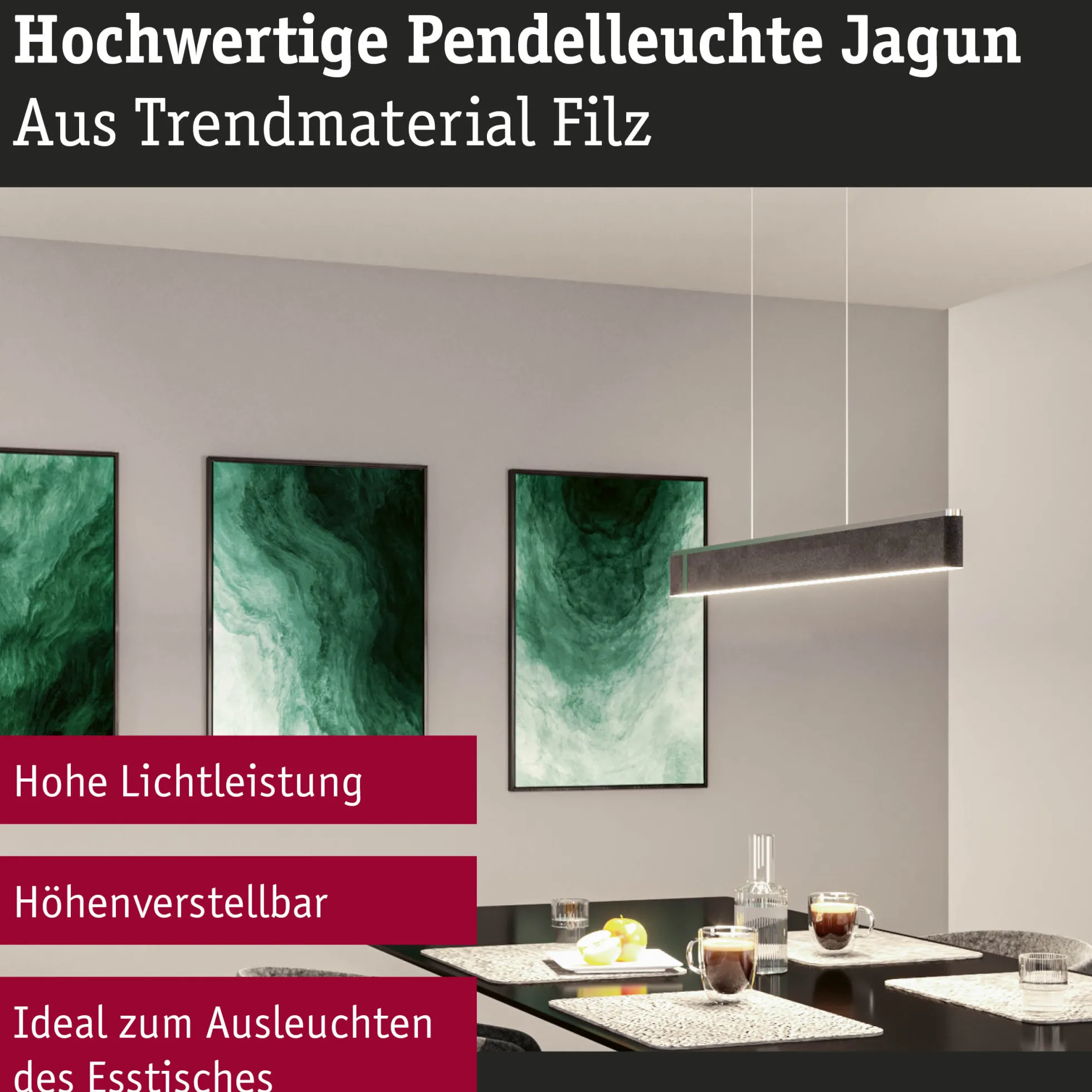 LED Pendelleuchte 3-Step-Dim - Jagun