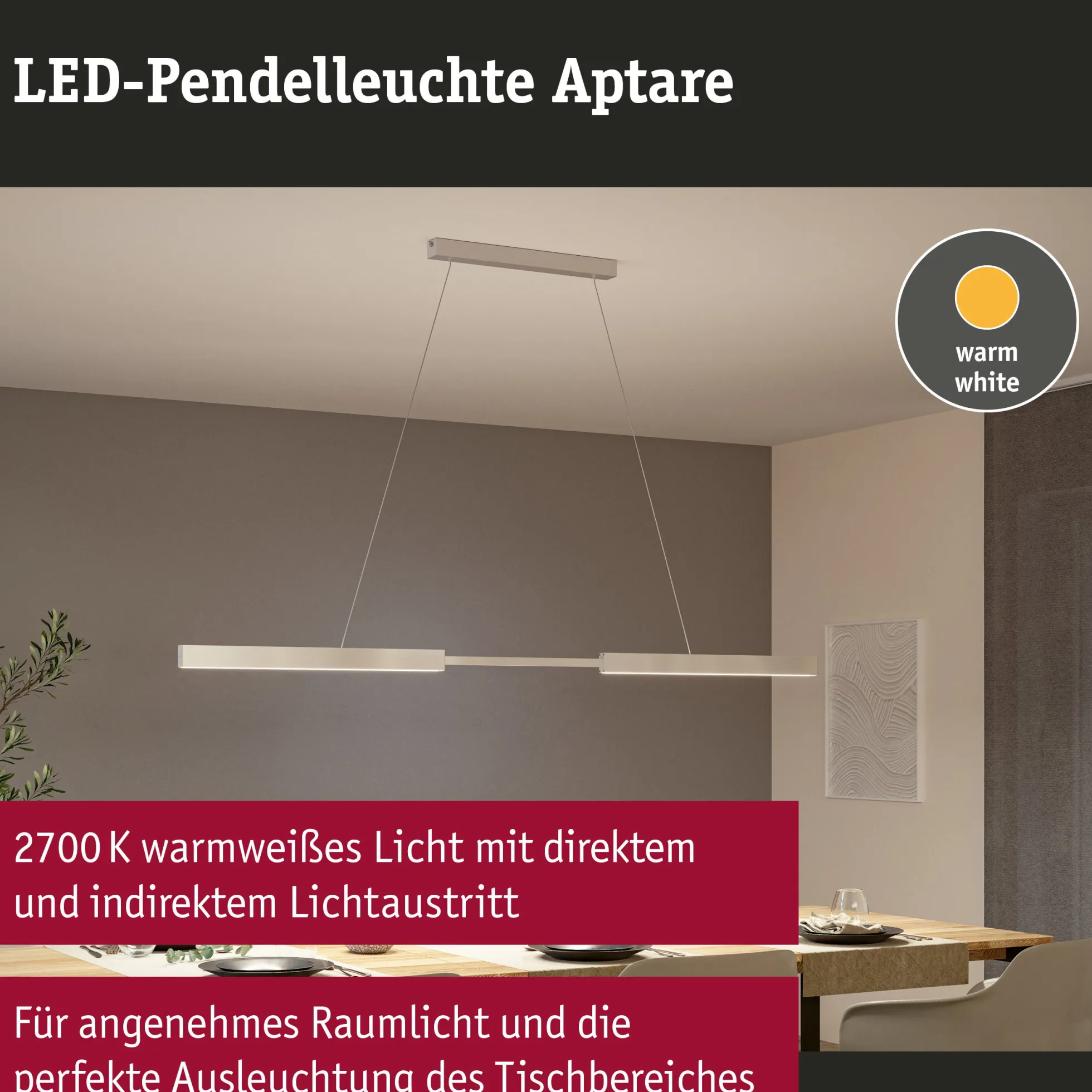 LED Pendelleuchte Touchless Sensor - Aptare