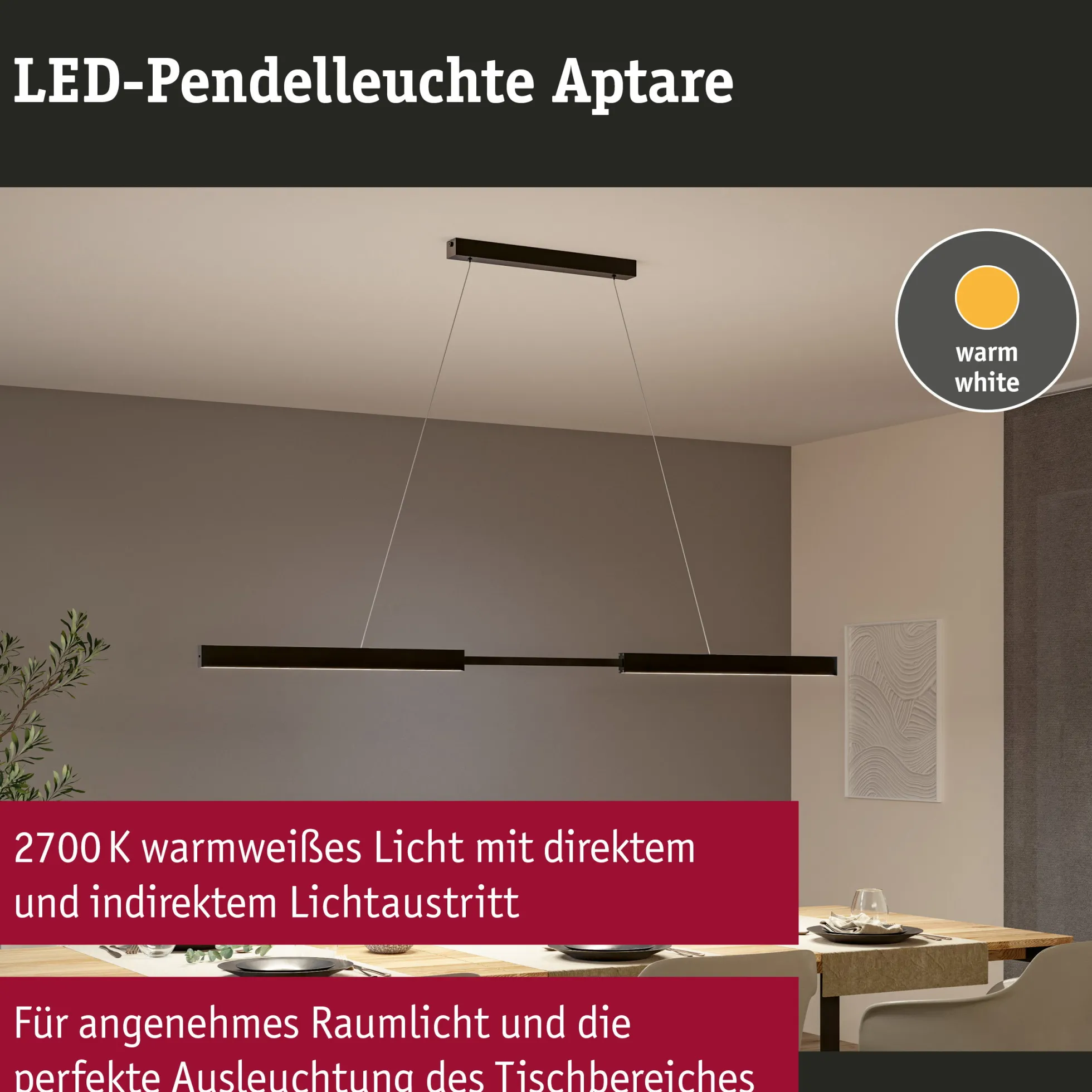 LED Pendelleuchte Touchless Sensor - Aptare