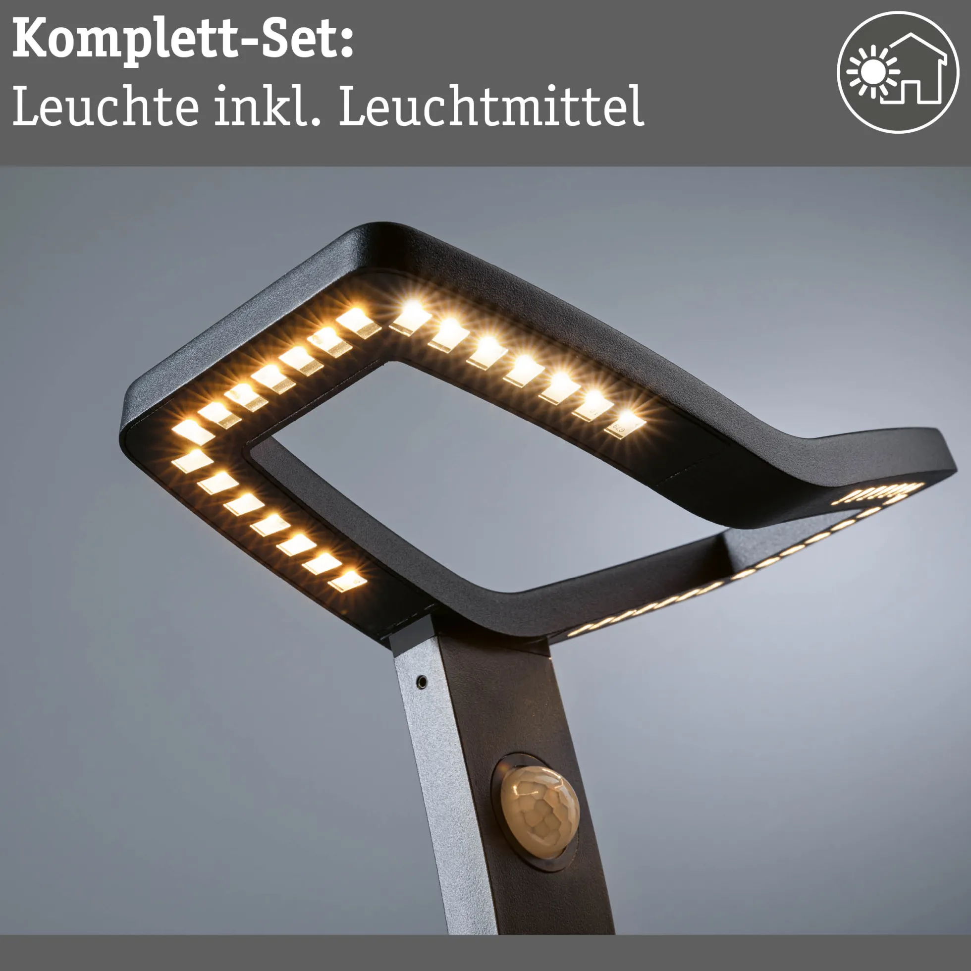 LED Pollerleuchte - Alara Dämmerungsgesteuerter Bewegungsmelder (IR)