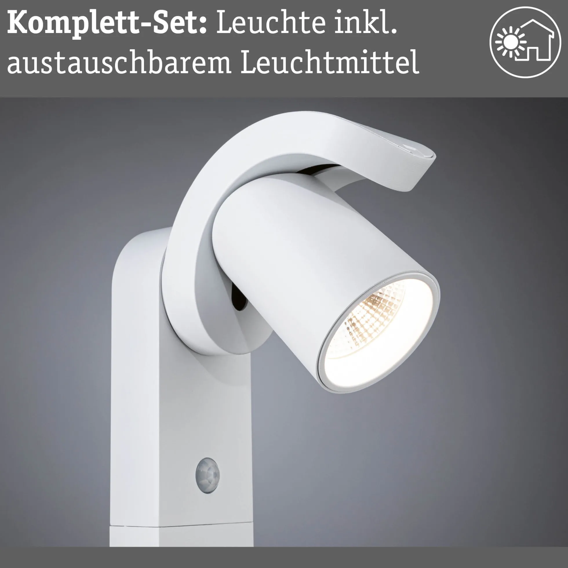 LED Pollerleuchte - Cuff Dämmerungsgesteuerter Bewegungsmelder (IR)