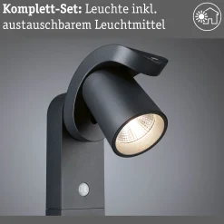 LED Pollerleuchte - Cuff Dämmerungsgesteuerter Bewegungsmelder (IR)
