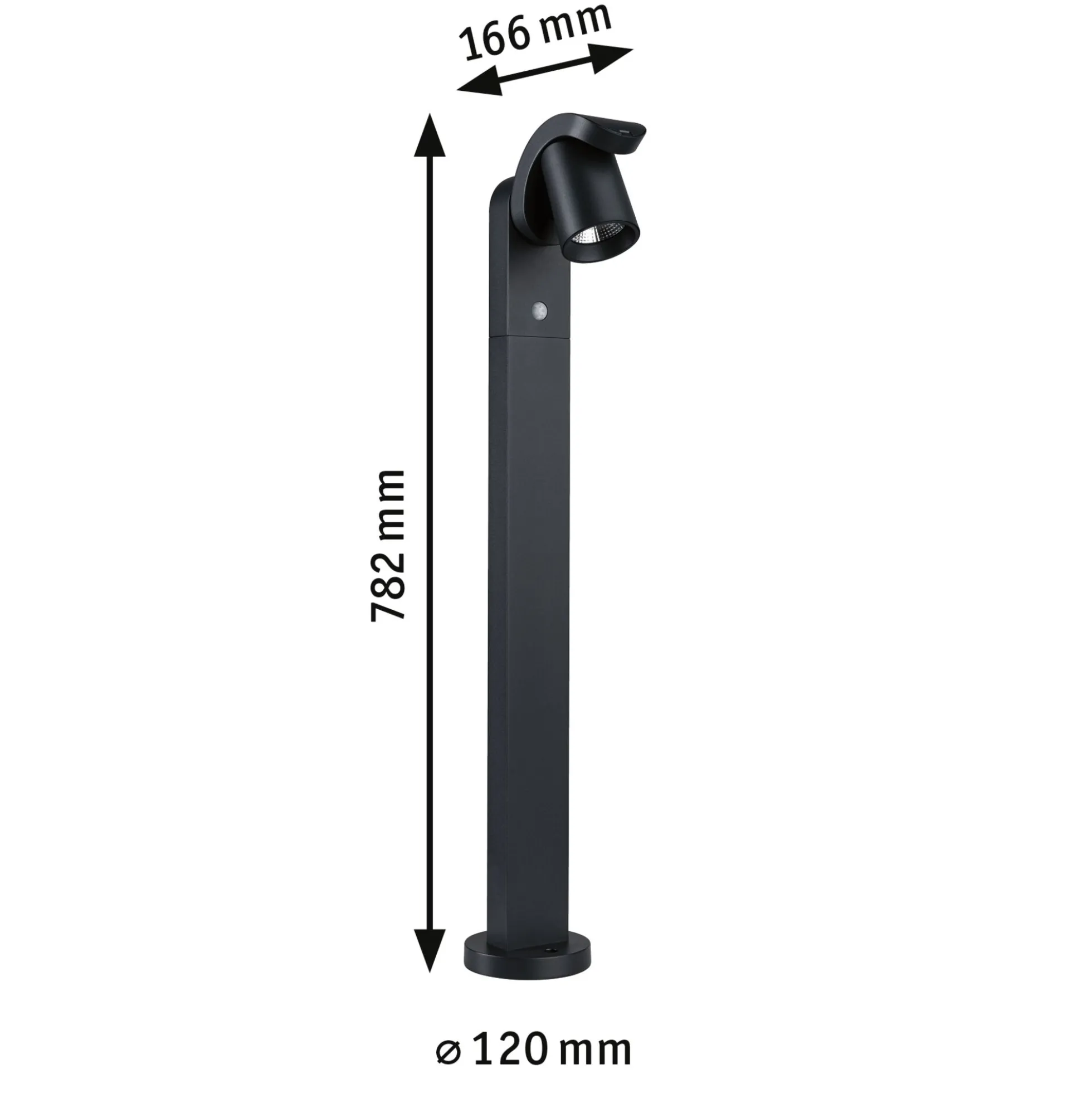 LED Pollerleuchte - Cuff Dämmerungsgesteuerter Bewegungsmelder (IR)