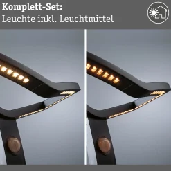 LED Pollerleuchte Smart Home Zigbee 3.0 - Alara Dämmerungsgesteuerter Bewegungsmelder (IR) insektenfreundlich