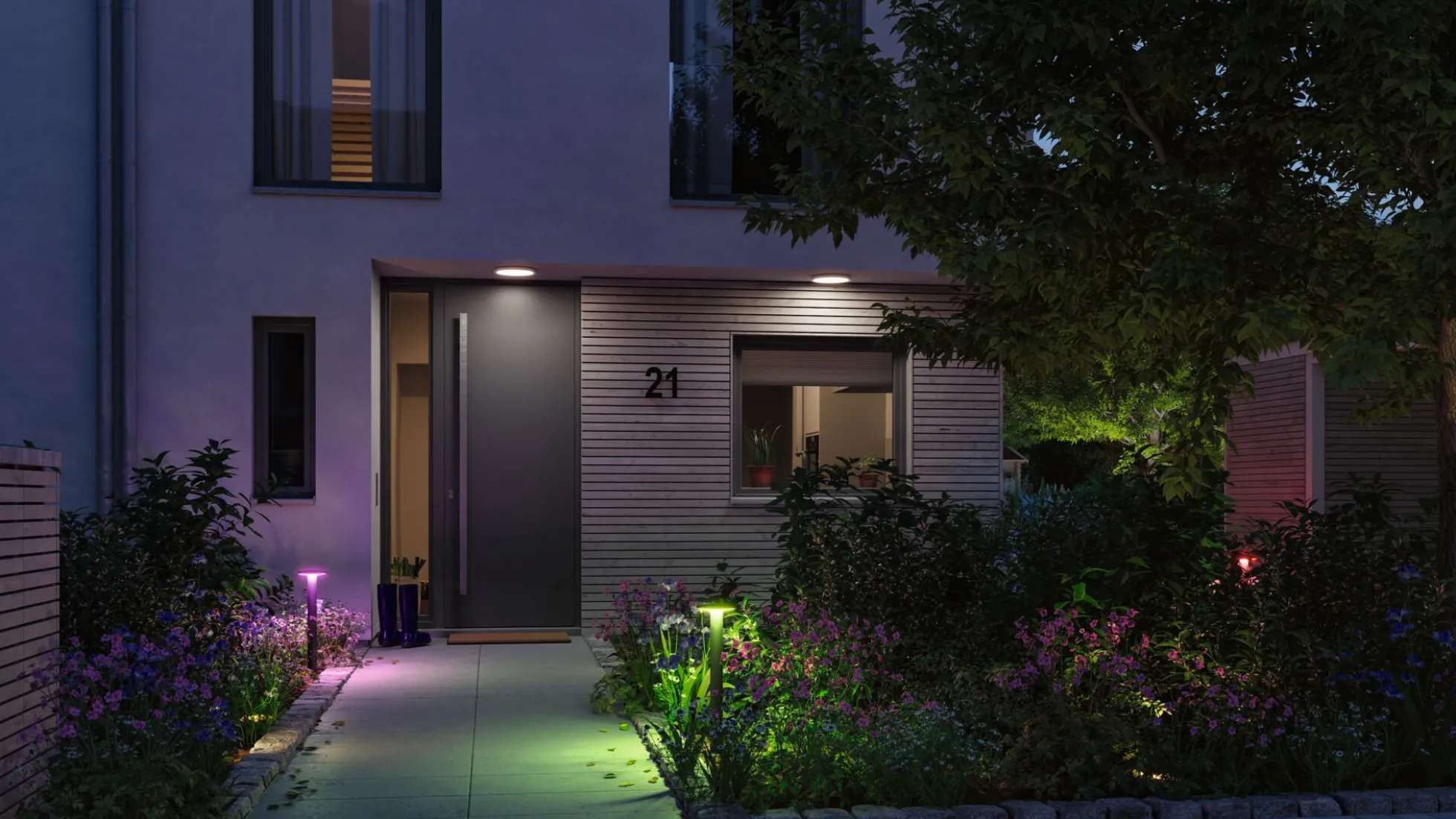 LED Pollerleuchte Smart Home Zigbee 3.0 - Plate