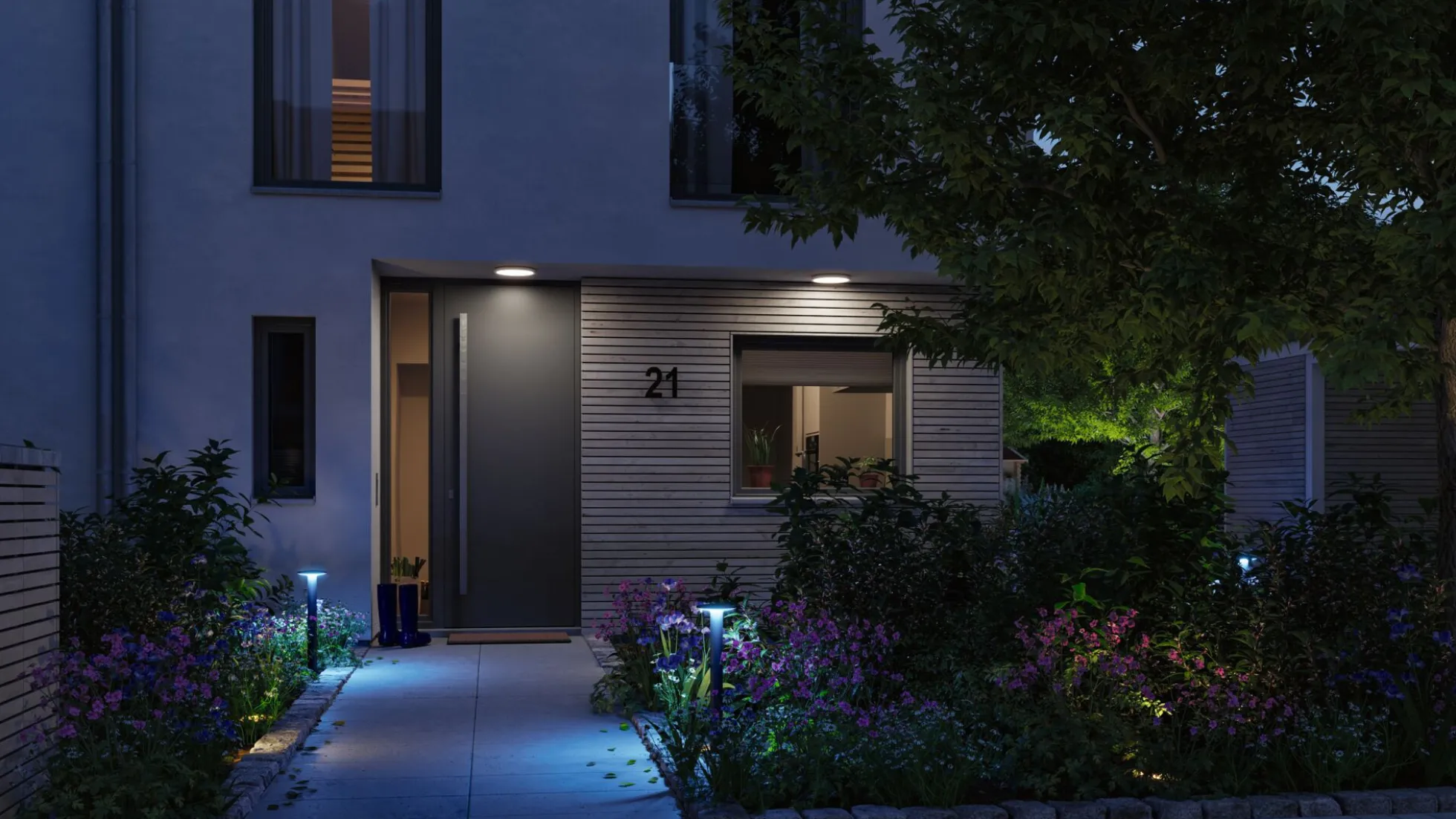 LED Pollerleuchte Smart Home Zigbee 3.0 - Plate