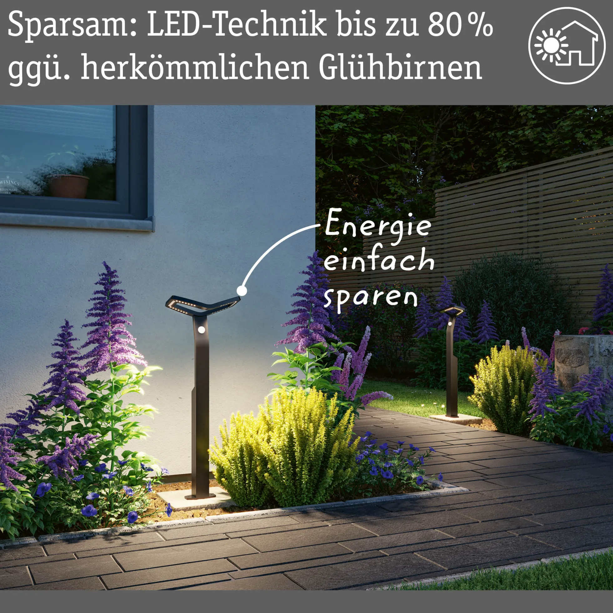 LED Pollerleuchte Smart Home Zigbee 3.0 - Alara Dämmerungsgesteuerter Bewegungsmelder (IR)