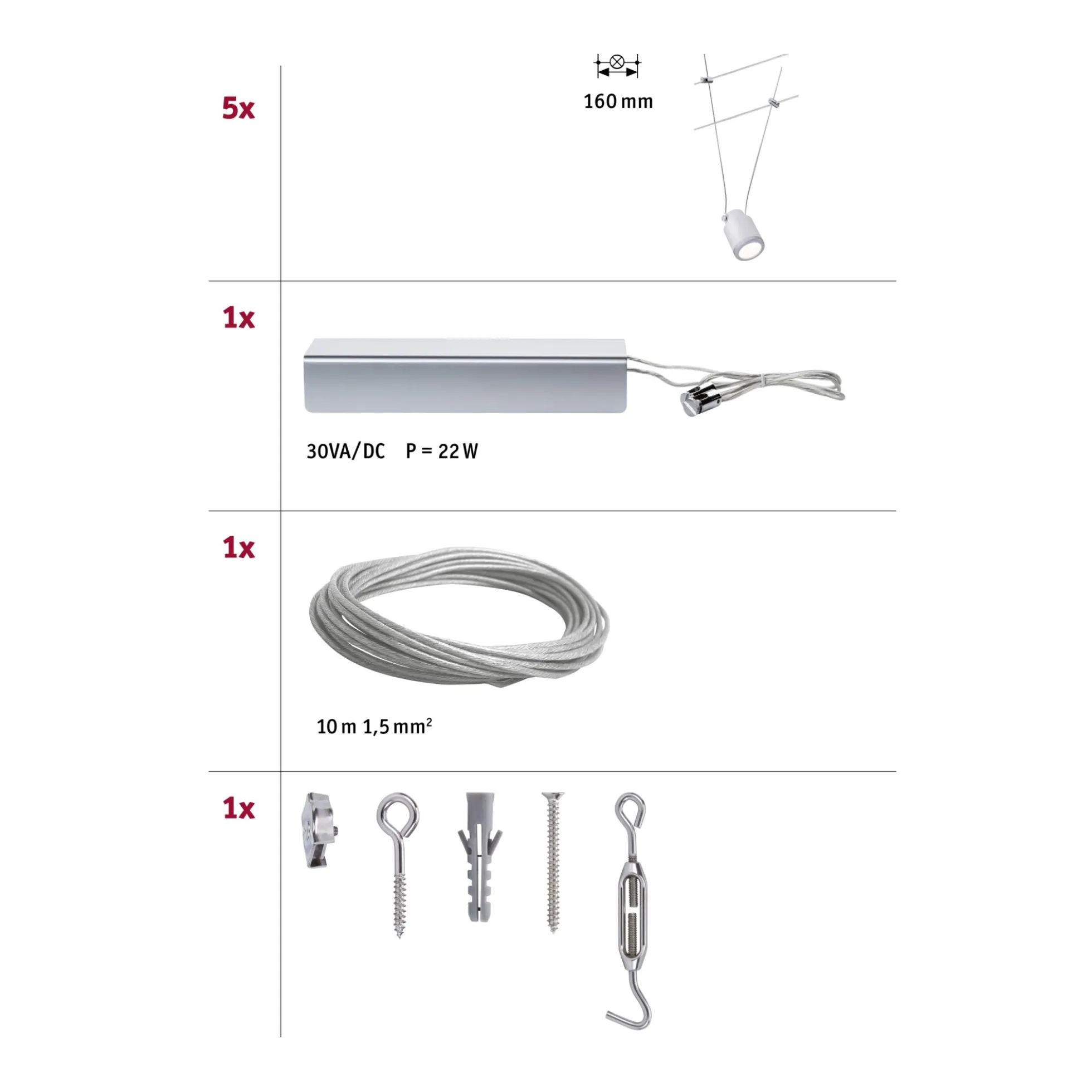 LED Seilsystem - TunLED Basisset