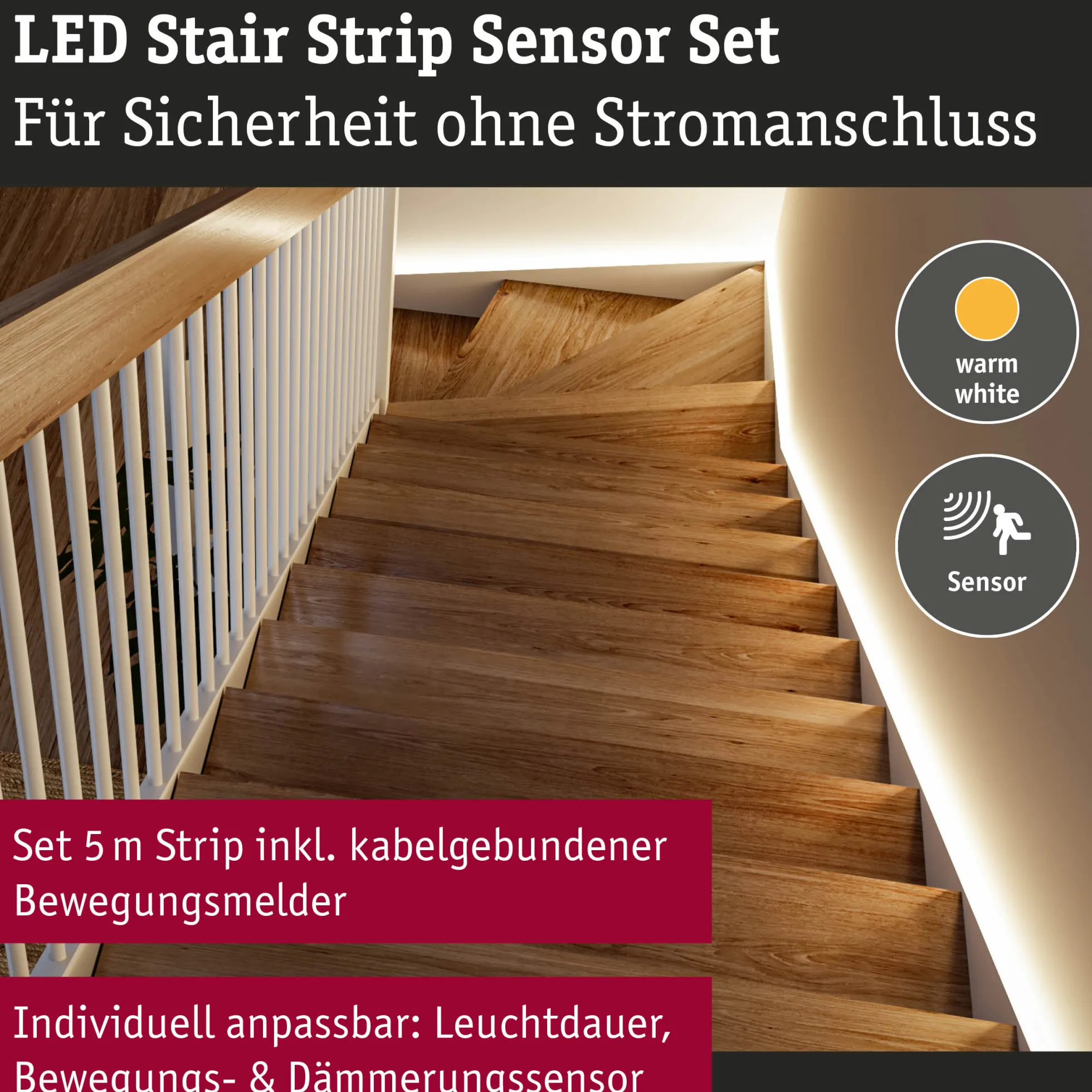 LED Stair Strip - Sensor Set 5m