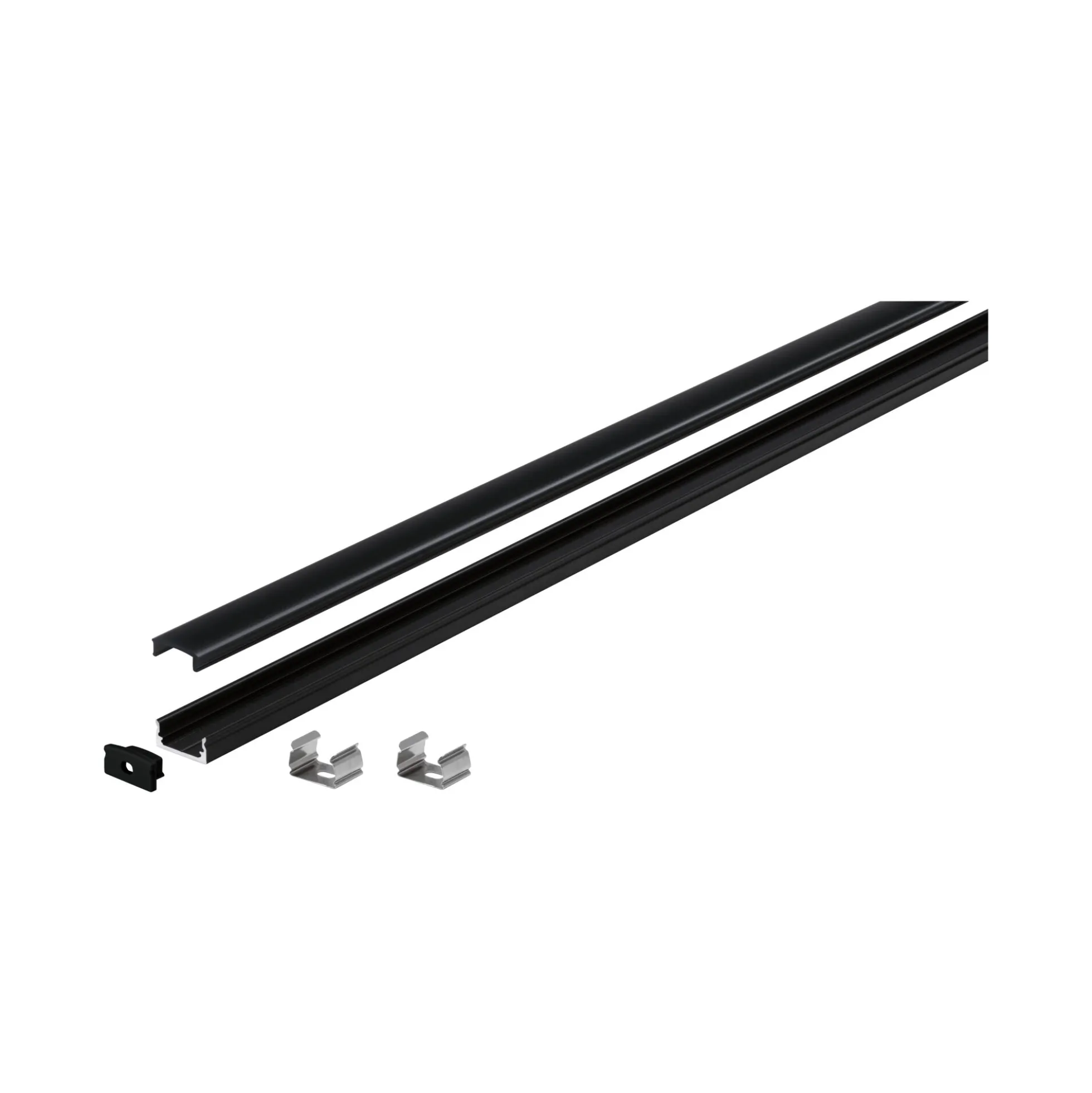 LED Strip Profil - Base Schwarzer Diffusor 1m