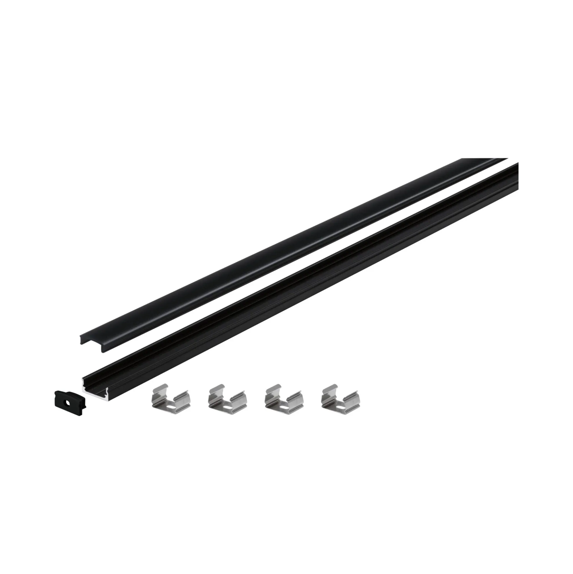LED Strip Profil - Base Schwarzer Diffusor 2m