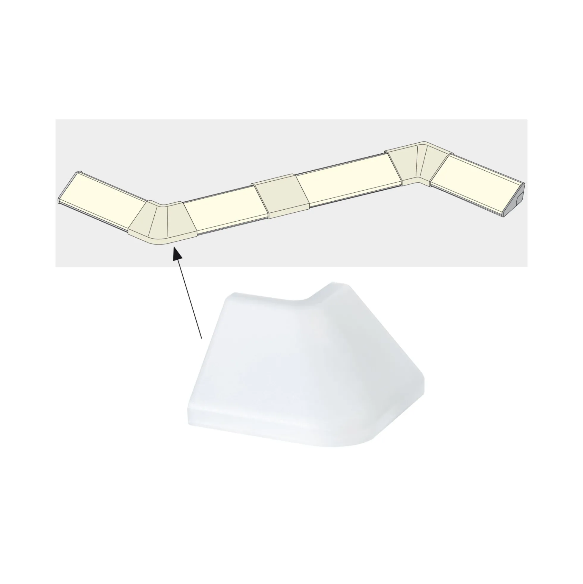 LED Strip Profil - Delta Outside Corner 2er Set