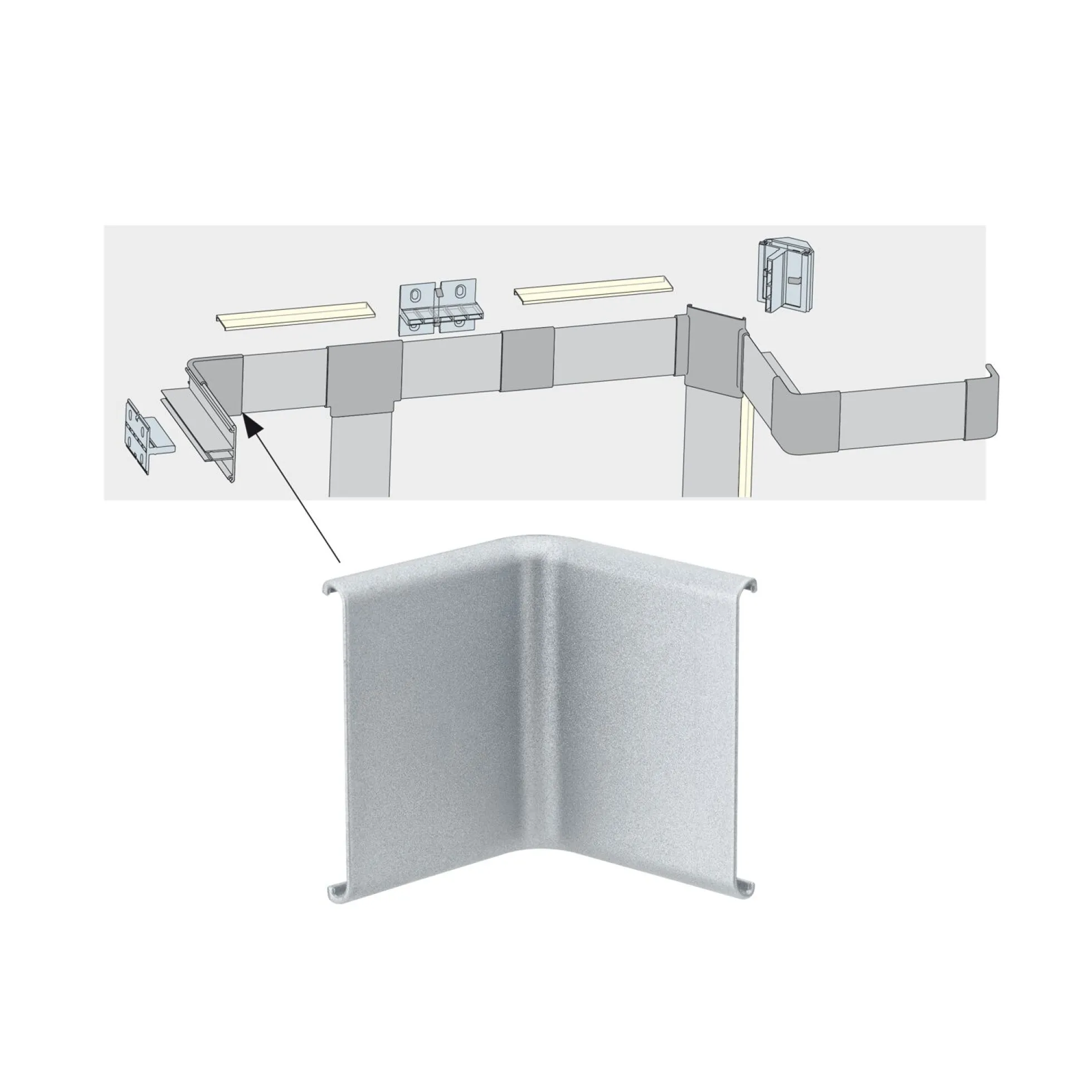 LED Strip Profil - Duo Inside Corner 2er Set