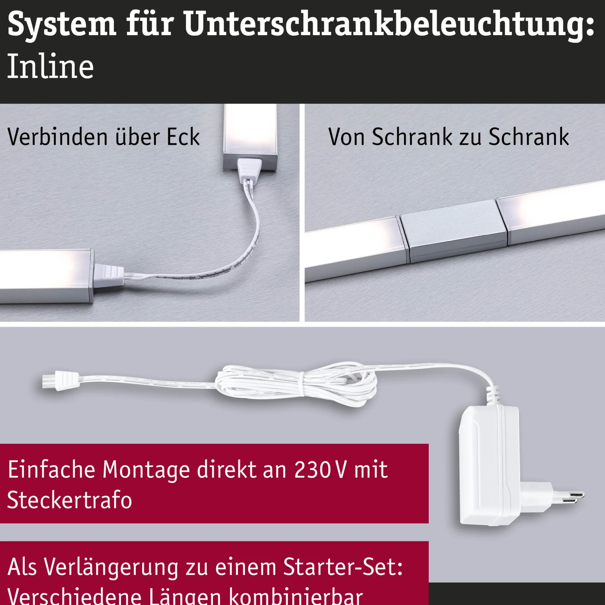 LED Unterschrankleuchte - Inline Erweiterungsset
