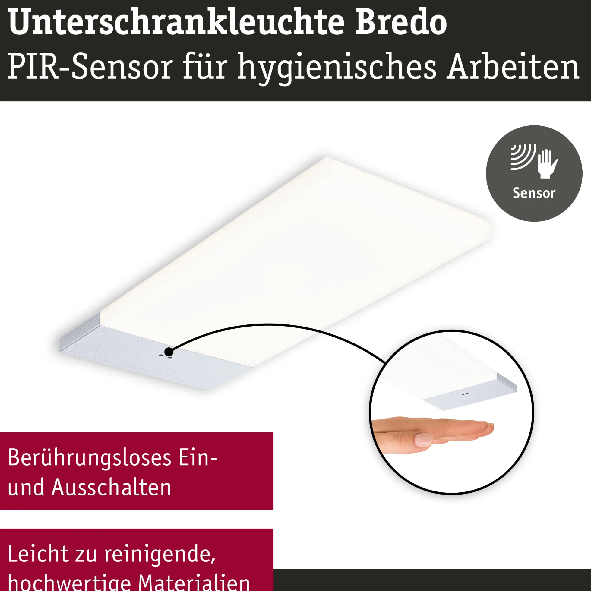 LED Unterschrankleuchte - Bredo Näherungsensor 3er-Set