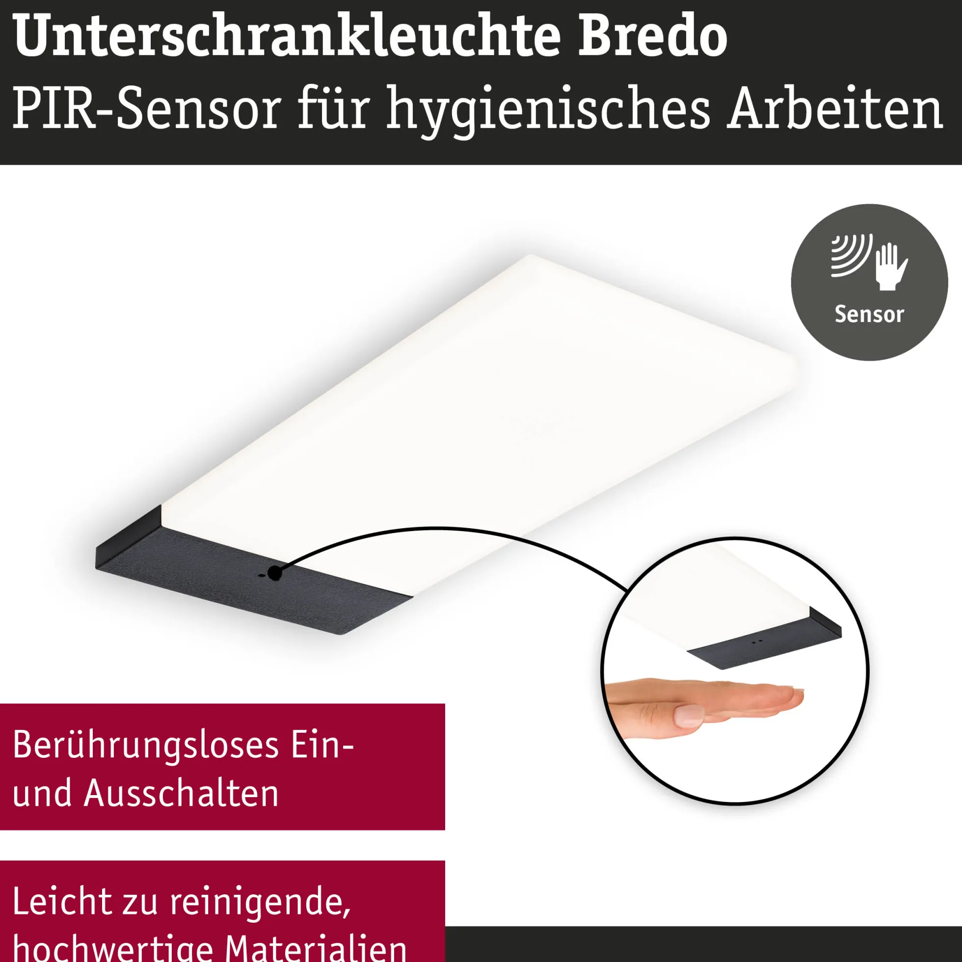 LED Unterschrankleuchte - Bredo Näherungsensor 3er-Set