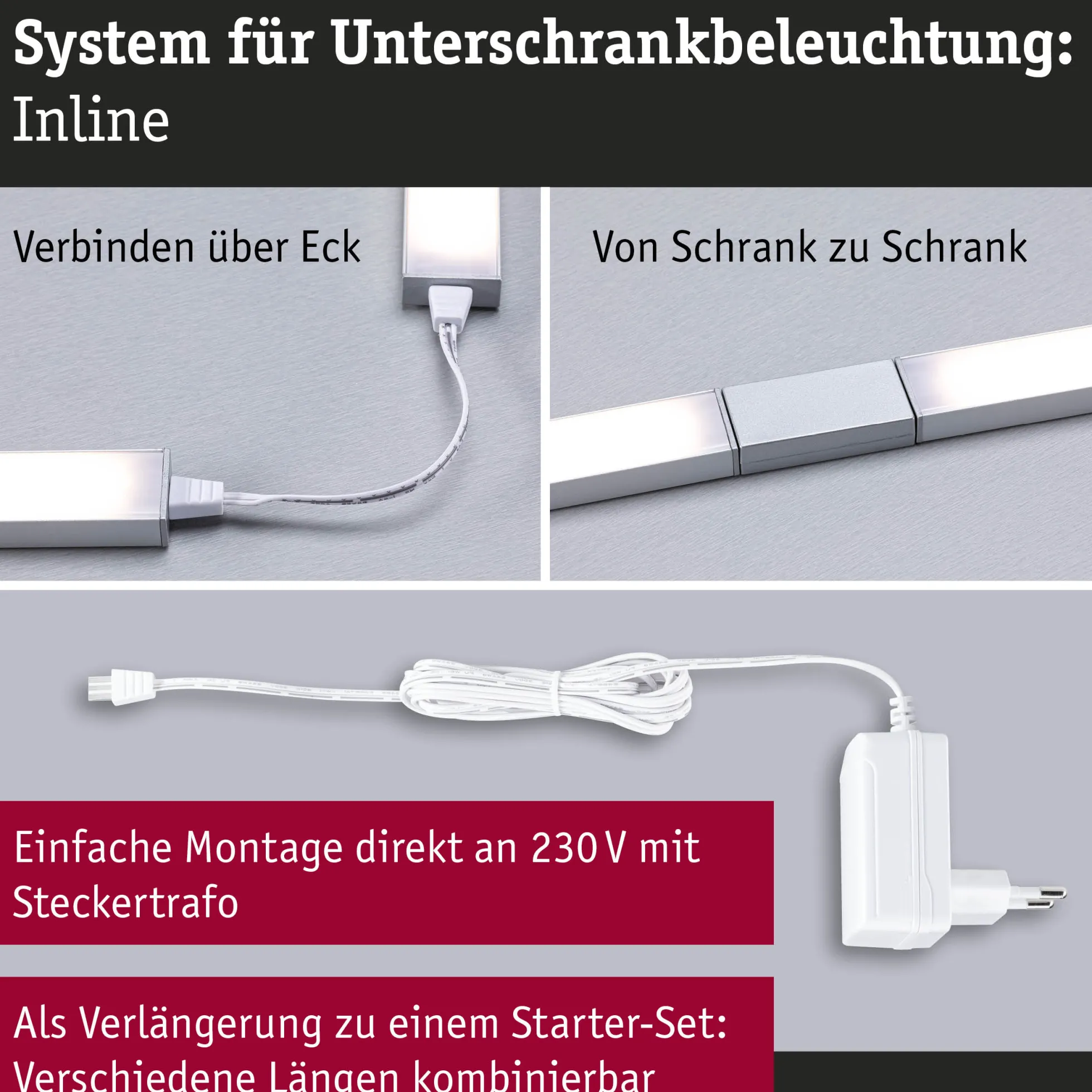 LED Unterschrankleuchte - Inline Erweiterungsset