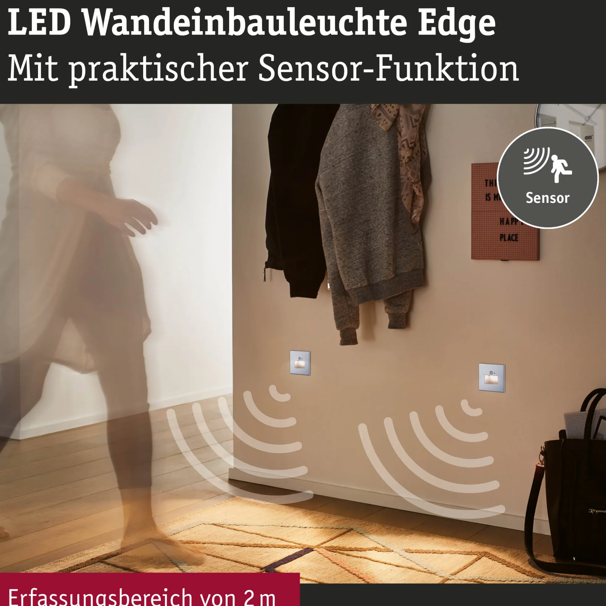 LED Wandeinbauleuchte - Edge Quadro