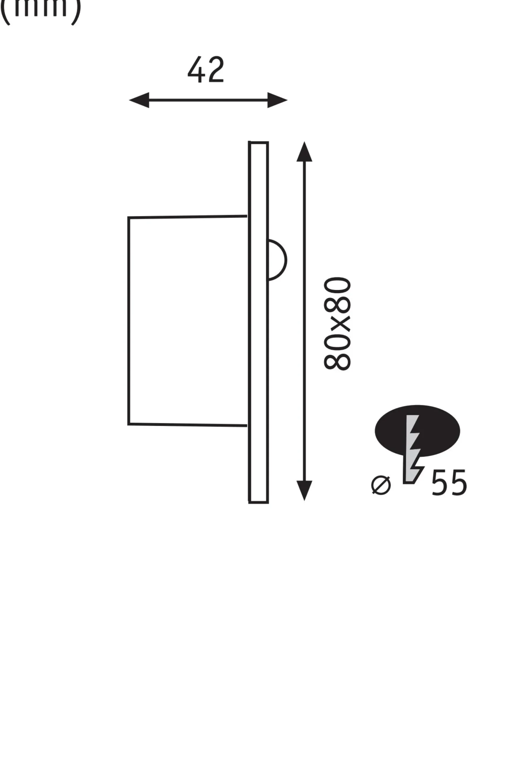 LED Wandeinbauleuchte - Edge Quadro