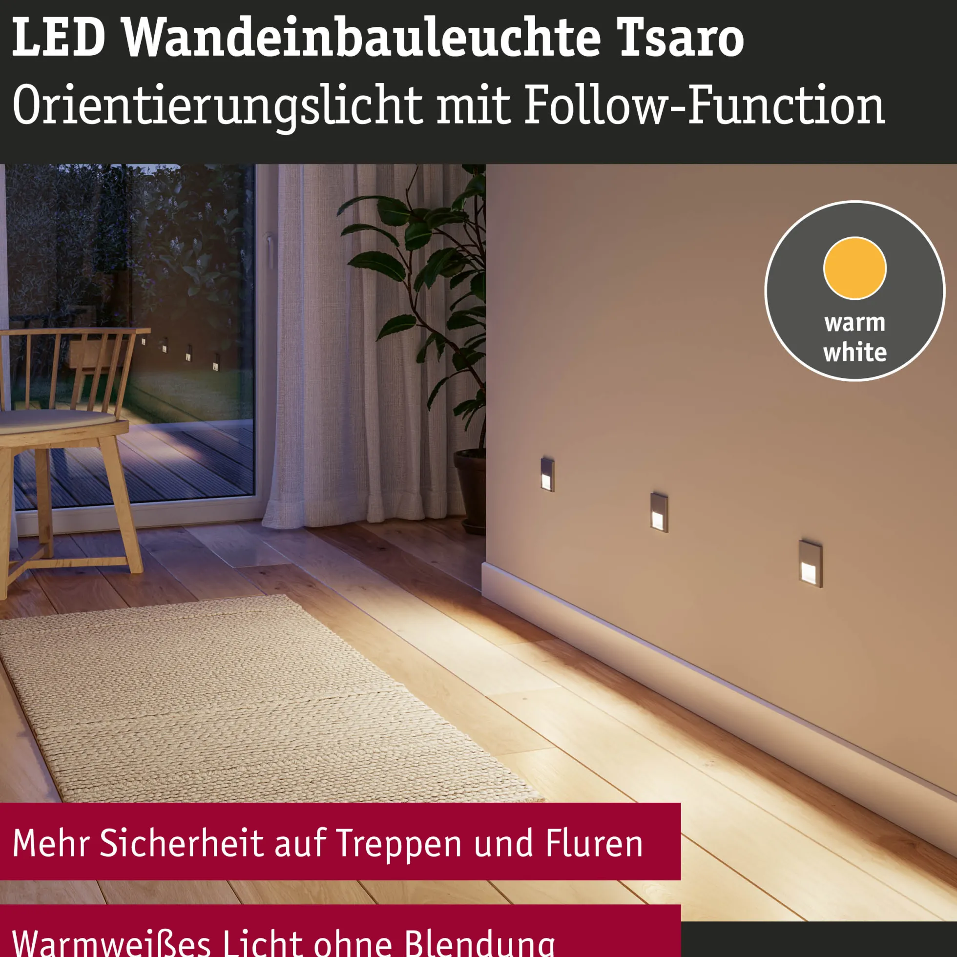 LED Wandeinbauleuchte - Tsaro