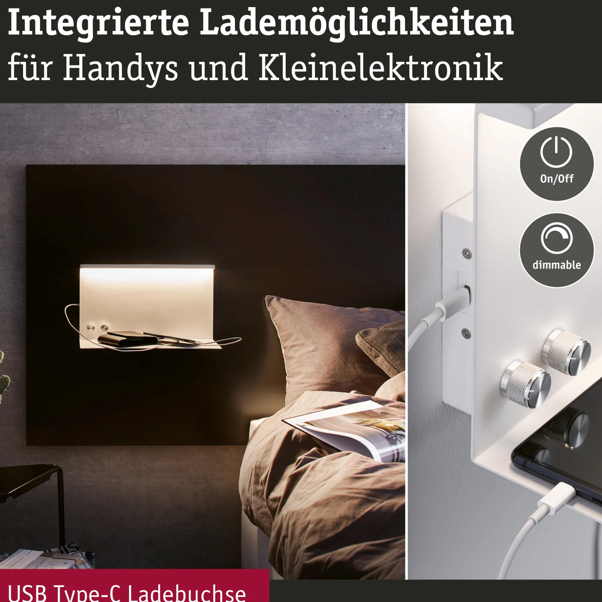 LED Wandleuchte - Jarina USB C
