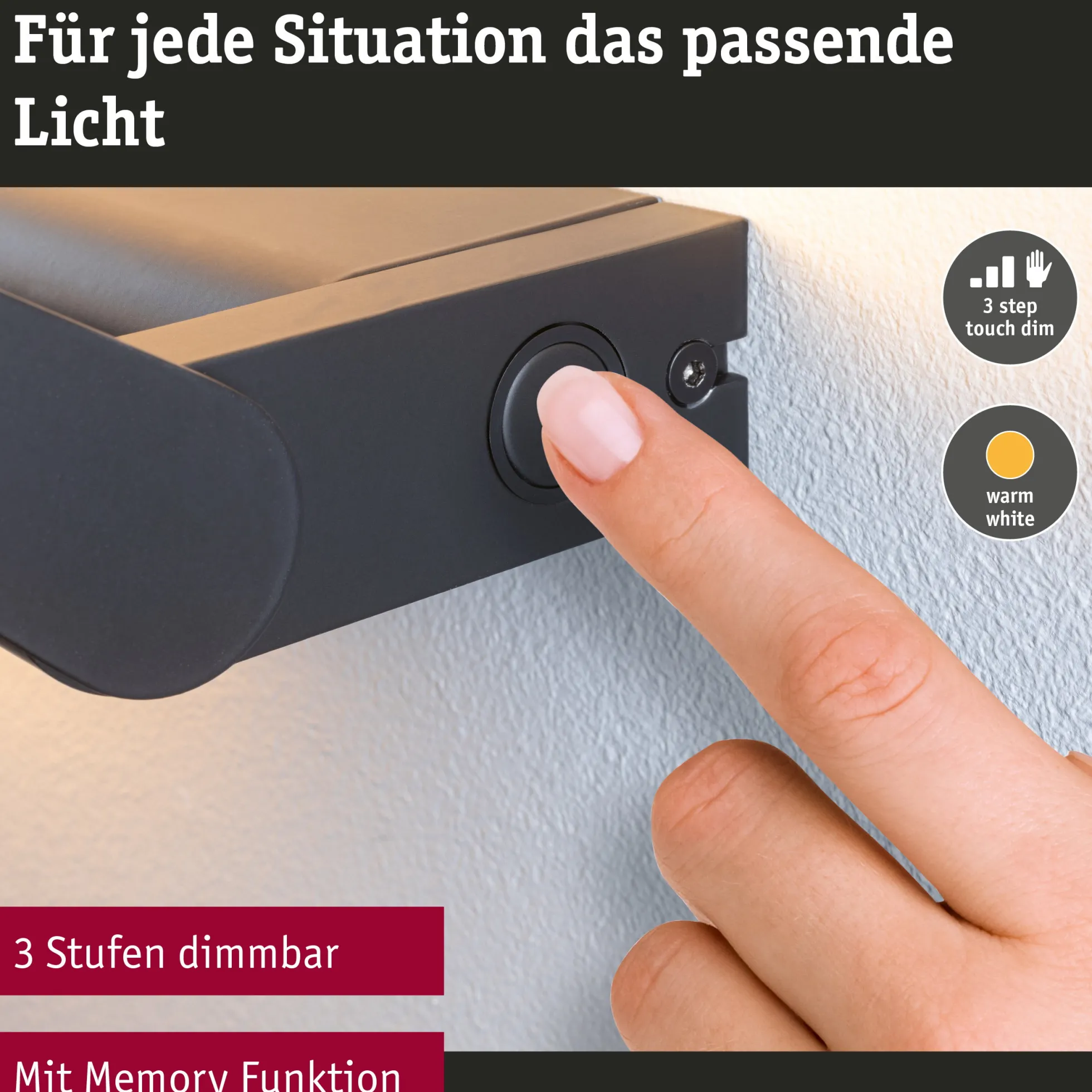 LED Wandleuchte 3-Step-Dim - Stine