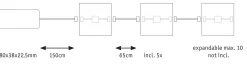 LumiTiles LED Fliesen - Square 5er-Set