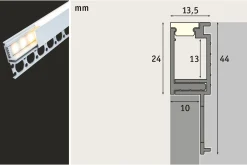 LumiTiles LED Strip Einbauprofil - Top 2m