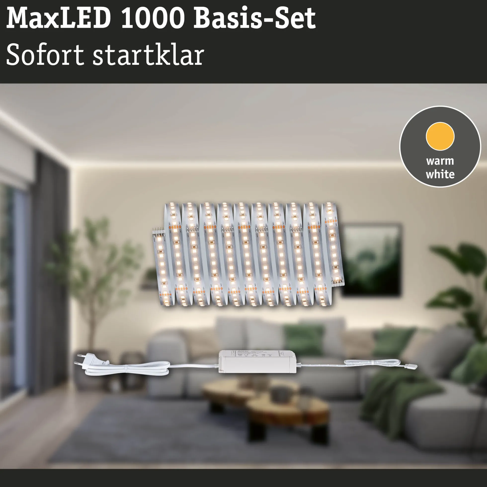 MaxLED 1000 LED Strip - Basisset 3m Warmweiß