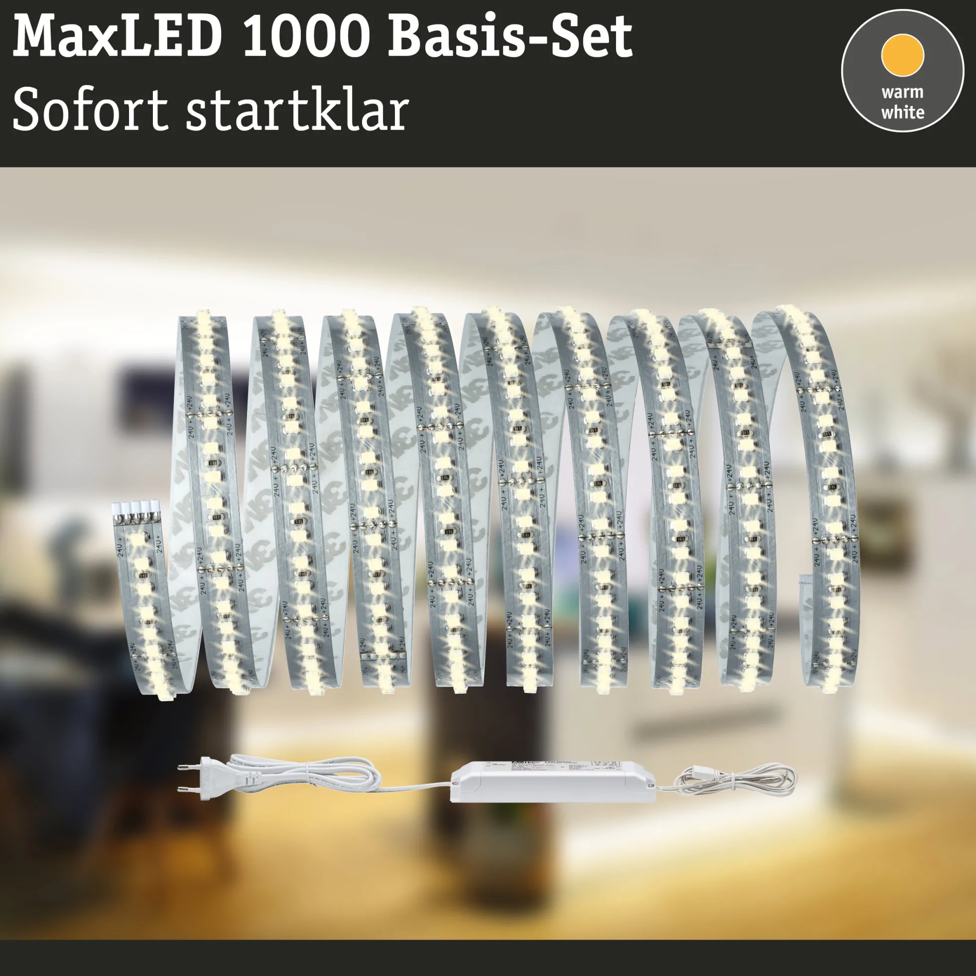 MaxLED 1000 LED Strip - Basisset 3m Warmweiß