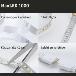 MaxLED 1000 LED Strip - Basisset 1,5m Tageslichtweiß